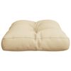vidaXL Coussin de palette beige 50x40x12 cm tissu