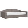 vidaXL Lit de jour avec matelas taupe 100x200 cm tissu