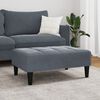 vidaXL Repose-pied gris fonc&eacute; 77x55x31 cm velours