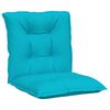 vidaXL Coussins de chaise de jardin &agrave; dossier bas lot de 2 turquoise