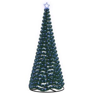 vidaXL Sapin de No&euml;l brillant avec LED et socle EKENAS 250 cm 370 LED