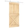 vidaXL Porte coulissante et kit de quincaillerie 95x210 cm pin massif