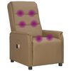 vidaXL Fauteuil de massage électrique Cappuccino Similicuir