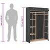 vidaXL Garde-robe Gris 110 x 40 x 170 cm Tissu
