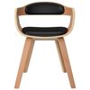 vidaXL Chaise à manger Noir Bois courbé et similicuir