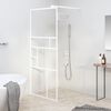 vidaXL Paroi de douche 80x195 cm Verre ESG Blanc