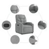 vidaXL Fauteuil inclinable Gris clair Tissu