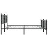 vidaXL Cadre de lit m&eacute;tal sans matelas avec pied de lit noir 180x200cm