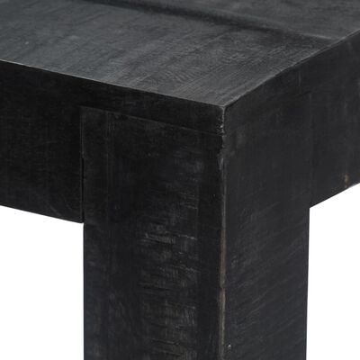vidaXL Table à dîner Noir 118x60x76 cm Bois de manguier massif