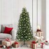 vidaXL Sapin de No&euml;l artificiel avec 300 LED Vert 180 cm PE et PVC