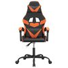 vidaXL Chaise de jeu Noir et orange Similicuir