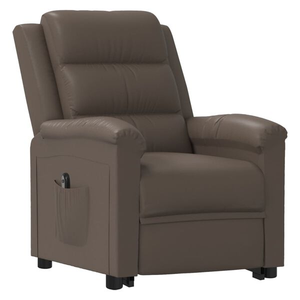 vidaXL Fauteuil Gris Similicuir