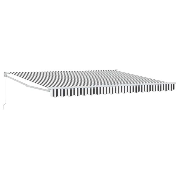 vidaXL Auvent r&eacute;tractable anthracite et blanc 4x3 m tissu et aluminium