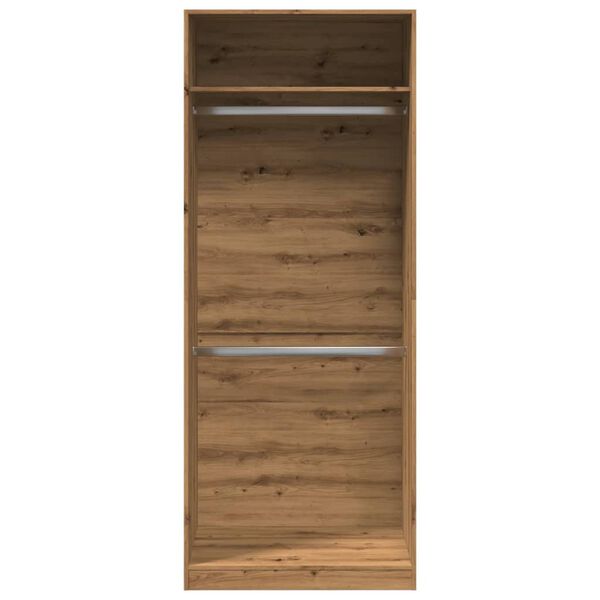 vidaXL Garde-robe chêne artisanal 80x50x200 cm bois d'ingénierie