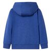 Sweat-shirt &agrave; capuche fermeture &eacute;clair enfants bleu fonc&eacute; m&eacute;lang&eacute; 104