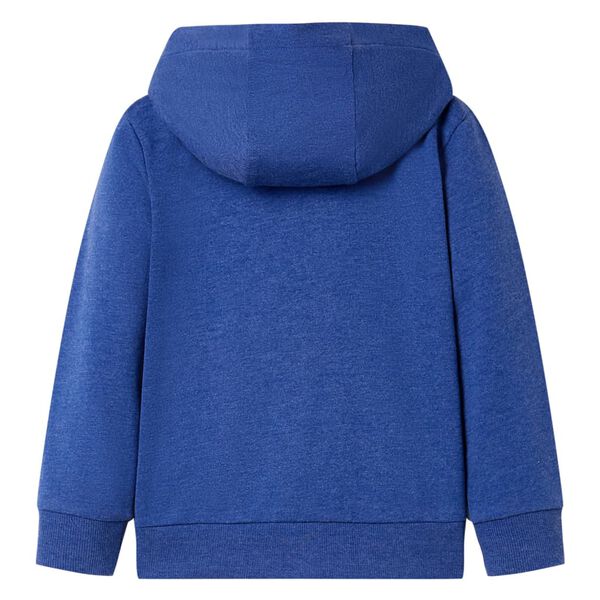 Sweat-shirt &agrave; capuche fermeture &eacute;clair enfants bleu fonc&eacute; m&eacute;lang&eacute; 104