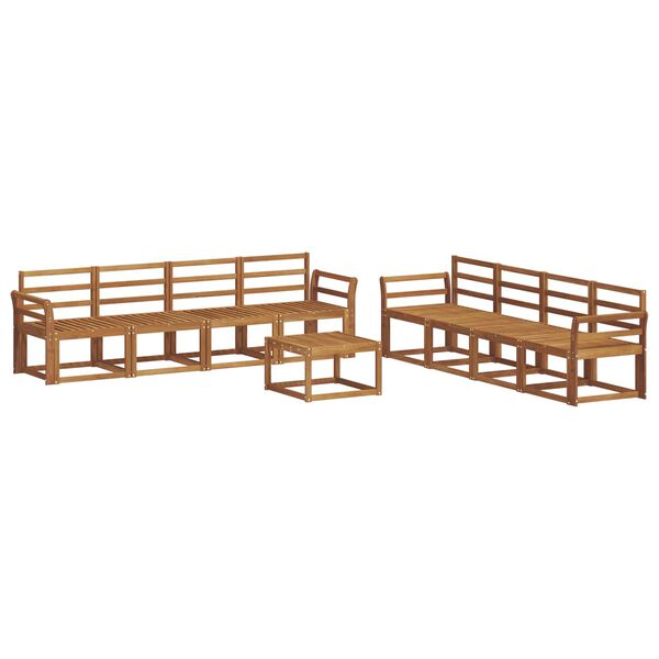 vidaXL Ensemble de canap&eacute;s d'ext&eacute;rieur 9 pcs Naturel