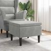vidaXL Tabouret avec pieds en bois et velours gris clair