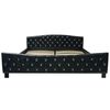 vidaXL Lit avec matelas Noir Similicuir 180x200 cm