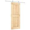 vidaXL Porte coulissante Naturel et Blanc 80 x 210 cm