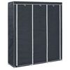 vidaXL Armoire avec compartiments et barres Noir 150x45x175 cm Tissu