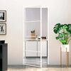 vidaXL Porte d'int&eacute;rieur Blanc 83x201,5 cm Tremp&eacute; verre aluminium fin
