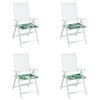 vidaXL Coussins de chaise lot de 4 motif de feuilles 40x40x4 cm tissu
