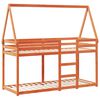 vidaXL Lit superpos&eacute; sans matelas cire marron 75x190 cm pin massif