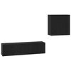 vidaXL Ensemble meuble TV 4 pc Ch&ecirc;ne noir Bois d'ing&eacute;nierie