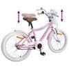 vidaXL V&eacute;lo pour Enfants 18 Pouces pour les 5-7 ans Rose clair