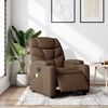 vidaXL Fauteuil inclinable de massage &eacute;lectrique marron tissu