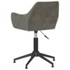 vidaXL Chaises pivotantes &agrave; manger lot de 6 gris fonc&eacute; velours