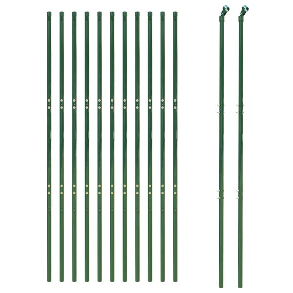 vidaXL Clôture en treillis métallique vert 2,2x25 m acier galvanisé