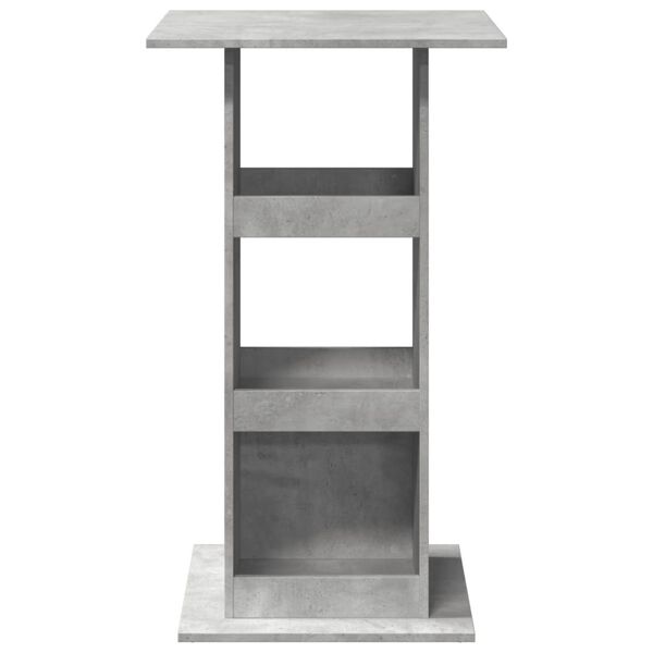 vidaXL Table de bar avec rangement gris béton bois d'ingénierie