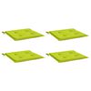 vidaXL Coussins de chaise de jardin lot de 4 vert vif 40x40x4 cm