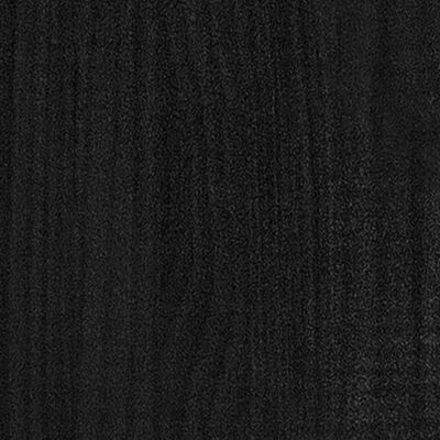 vidaXL Table basse Noir 110x50x33,5 cm Bois de pin massif