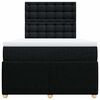 vidaXL Sommier &agrave; lattes de lit avec matelas Noir 120x200 cm Tissu