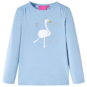 T-shirt enfants &agrave; manches longues bleu clair 92