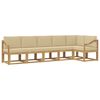 vidaXL Ensemble de canap&eacute;s d'ext&eacute;rieur 6 pc Blanc et Beige Polyester