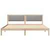 vidaXL Cadre de lit Gris clair 200 x 200 cm Pin massif