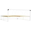 vidaXL Cadre de lit sans matelas blanc m&eacute;tal 200x200 cm