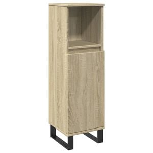 vidaXL Armoire salle de bain ch&ecirc;ne sonoma 30x30x100 cm