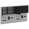 vidaXL Set de Cabinet d'Outils et Pegboard avec étagère 6 pcs Noir