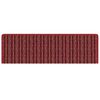 vidaXL Tapis d'escalier auto-adh&eacute;sifs Ray&eacute; 15 pcs Rouge 65 x 21 x 4 cm