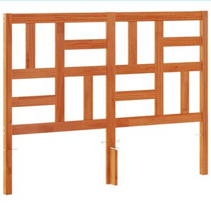 vidaXL T&ecirc;te de lit cire marron 135 cm bois massif de pin