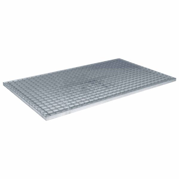 vidaXL Grille Argent 100 x 60 x 2 cm Acier galvanis&eacute; &agrave; chaud