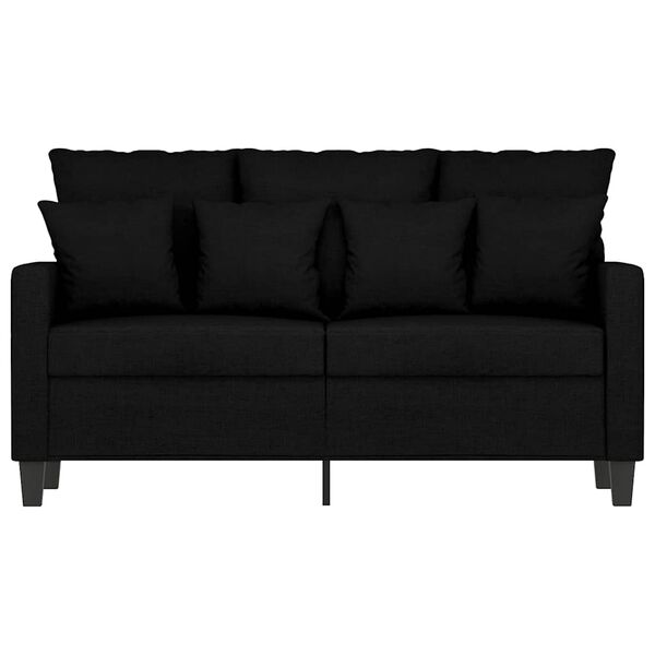 vidaXL Canap&eacute; &agrave; 2 places Noir 120 cm Tissu