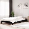 vidaXL Lit empilable sans matelas noir 80x200 cm bois massif de pin