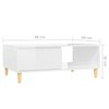 vidaXL Table basse blanc brillant 90x60x35 cm bois d'ing&eacute;nierie