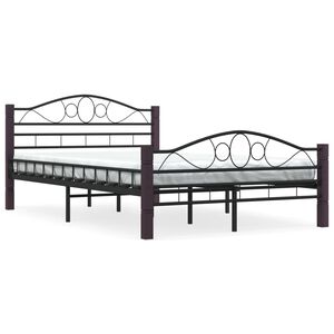 vidaXL Cadre de lit sans matelas noir métal 120x200 cm